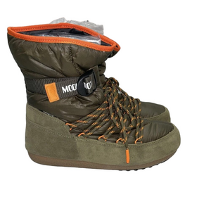 Moon Boot Suede & Nylon Lace-Up Ankle Boots – Men’s 7.5 / Women’s 8.5, Military